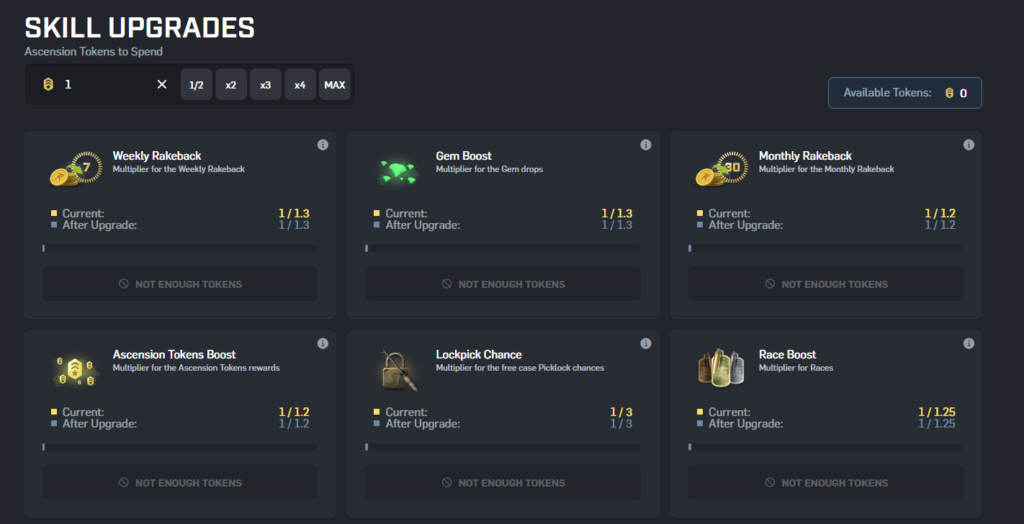 Skill Upgrades