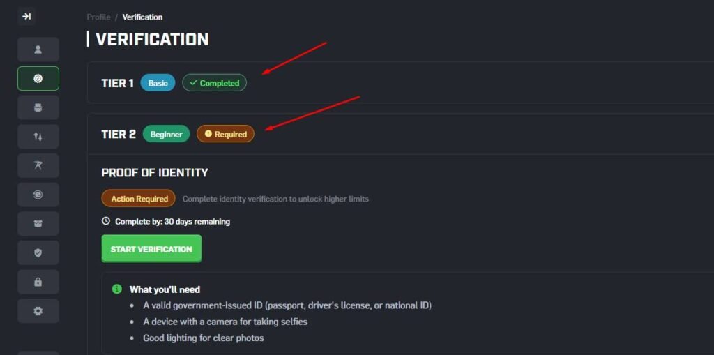 complete a verification process